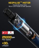 Fanttik F2 Master Mini Cordless Rotary Tool Kit 4V, NeoPulse Motor, 5 Variable Speed, 25000 RPM, Revostor Hub, 35 Accessories, Power Tool for Sanding, Polishing, Drilling, Carving, DIY Crafts - Image 4