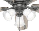 Hunter Fan Company, 51113, 52 inch Builder Matte Silver Low Profile Ceiling Fan with LED Light Kit and Pull Chain - Image 6