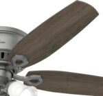 Hunter Fan Company, 51113, 52 inch Builder Matte Silver Low Profile Ceiling Fan with LED Light Kit and Pull Chain - Image 13