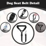 BWOGUE 2 Packs Dog Cat Safety Seat Belt Strap Car Headrest Restraint Adjustable Nylon Fabric Dog Restraints Vehicle Seatbelts Harness - Image 4