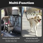 BWOGUE 2 Packs Dog Cat Safety Seat Belt Strap Car Headrest Restraint Adjustable Nylon Fabric Dog Restraints Vehicle Seatbelts Harness - Image 7
