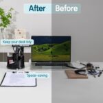 deli Office Supplies Set, 1045 Pcs-Desk Accessory Organizer Kit, Stapler Set, Rotating Multi-Functional Pen Holder, Tape Dispenser, Pens, Binder Clips, Sharpener, Scissor, Eraser, Black - Image 4