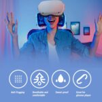 Hanpusen VR Face Cover Fitness Facial Interface Bracket, 2pcs PU Leather Foam Cushion, Anti-fogging Sweatproof Face Cover, Oculus Quest 2 Accessories Replacement - Image 7
