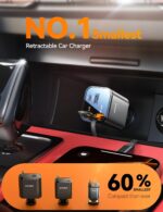 [2025 Ultra-Compact] 84W Retractable Car Charger, [Upgrade PD 45W] Car Charger USB C for iPhone 16 Pro Fast Charging, Car Accessories, Travel Essentials Gifts for Women Men, for iPhone 16 15 14 13 12 - Image 8