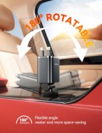 [2025 Ultra-Compact] 84W Retractable Car Charger, [Upgrade PD 45W] Car Charger USB C for iPhone 16 Pro Fast Charging, Car Accessories, Travel Essentials Gifts for Women Men, for iPhone 16 15 14 13 12 - Image 9