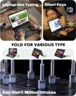 BABG TouchPad Keyboard Case for iPad 10th Generation&iPad 11th(A16,2025),iPad Air 11（M3,M2/iPad Pro 11 inch Keyboard&iPad Air 5th/Air 4th Keyboard, 360°Swivel,7 Use Modes,Rainbow Backlight- Black - Image 5