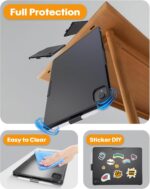 BABG TouchPad Keyboard Case for iPad 10th Generation&iPad 11th(A16,2025),iPad Air 11（M3,M2/iPad Pro 11 inch Keyboard&iPad Air 5th/Air 4th Keyboard, 360°Swivel,7 Use Modes,Rainbow Backlight- Black - Image 7