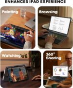 BABG TouchPad Keyboard Case for iPad 10th Generation&iPad 11th(A16,2025),iPad Air 11（M3,M2/iPad Pro 11 inch Keyboard&iPad Air 5th/Air 4th Keyboard, 360°Swivel,7 Use Modes,Rainbow Backlight- Black - Image 9
