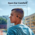 PSIER Bone Conduction Headphones, Open Ear Bluetooth 5.4 Headphones, Bone Conduction Earbuds 10H Playtimes Sports Earphones with Mic, IPX6 Waterproof Earbuds for Hiking, Cycling, Gym, Black - Image 5