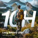 PSIER Bone Conduction Headphones, Open Ear Bluetooth 5.4 Headphones, Bone Conduction Earbuds 10H Playtimes Sports Earphones with Mic, IPX6 Waterproof Earbuds for Hiking, Cycling, Gym, Black - Image 7