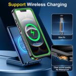 SPIDERCASE for iPhone 16e Case Waterproof,Built-in Screen & Camera Lens Protector[IP68 Underwater] [Military Grade Shockproof] Cell Phone Home Button Stickers, Green/Clear - Image 6