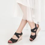 FUDYNMALC Sandals for Women Wedge Heels: Summer Dressy Platform Espadrilles Wedges - Comfortable Square Open Toe Wedding Shoes 2025 - Image 5