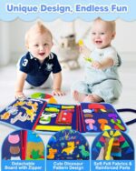 Exorany Busy Board Montessori Toys for Toddler Boy Birthday Gifts, Busy Book Sensory Learning Toys for Toddlers, Toddler Boy Airplane Car Travel Toy Educational Activities - Image 5