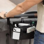 Tiny Twinkle Universal Stroller Organizer with Adjustable Strap - Waterproof Stroller Caddy Fits Baby Jogger, Nuna, Graco, Donna and Bugaboo Strollers（Black） - Image 4