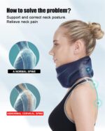 Neck Brace for Sleeping - Cervical Collar Relief Neck Pain and Neck Support Soft Foam Wraps Keep Vertebrae Stable for Relief of Cervical Spine Pressure for Women & Men Blue Small Size - Image 4