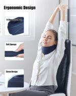 Neck Brace for Sleeping - Cervical Collar Relief Neck Pain and Neck Support Soft Foam Wraps Keep Vertebrae Stable for Relief of Cervical Spine Pressure for Women & Men Blue Small Size - Image 5