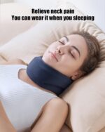 Neck Brace for Sleeping - Cervical Collar Relief Neck Pain and Neck Support Soft Foam Wraps Keep Vertebrae Stable for Relief of Cervical Spine Pressure for Women & Men Blue Small Size - Image 7
