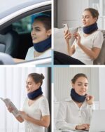 Neck Brace for Sleeping - Cervical Collar Relief Neck Pain and Neck Support Soft Foam Wraps Keep Vertebrae Stable for Relief of Cervical Spine Pressure for Women & Men Blue Small Size - Image 9