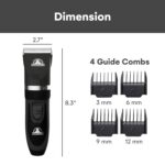 Pet Union Professional Dog Grooming Kit - Cordless Low Noise Dog Clippers for Grooming Thick Coats - All Pet Safe Cat Hair Trimmer - Pet Grooming Kit Includes Dog Hair Clippers, Nail Trimmer & Shears - Image 4