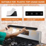 AWOKE Stove Top Shelf 30 Inch - Silicone Material Magnetic Shelf for Stove - 3 Functional Partitions Kitchen Spice Rack Organizer-Black,Kitchen Gadgets Storage Organization - Image 7