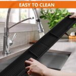 AWOKE Stove Top Shelf 30 Inch - Silicone Material Magnetic Shelf for Stove - 3 Functional Partitions Kitchen Spice Rack Organizer-Black,Kitchen Gadgets Storage Organization - Image 8