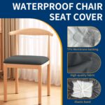 Waterproof Dining Chair Seat Covers Set of 6, Removable Washable Kitchen Chair Seat Slipcovers, Dining Room Chair Seat Covers for Home, Restaurant, Banquet - Image 3