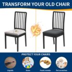 Waterproof Dining Chair Seat Covers Set of 6, Removable Washable Kitchen Chair Seat Slipcovers, Dining Room Chair Seat Covers for Home, Restaurant, Banquet - Image 5