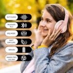 Wireless Bluetooth Headphones Over Ear 65H Playtime HiFi Stereo Headset with Microphone and 6EQ Modes Foldable Bluetooth V5.3 Headphones for Travel Smartphone Computer Laptop Rose Gold - Image 7
