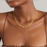 14K Gold Plated Necklace for Women Sweatproof, Non Tarnish Chunky Layered Chain Necklaces Thick Gold Layering Herringbone Paperclip Necklace Stacks Toggle Necklaces for Women Men - Image 3