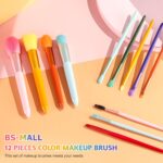 BS-MALL Children Makeup Brushes Colorful 12 Pcs Makeup Brush Set Foudation Concealer Blush Eyeshadow Brush - Image 5