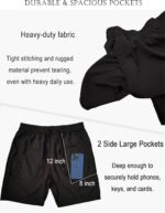 Men's Athletic Shorts Secure Pockets Gym Running Basketball Workout Elastic Waistband Quick Dry Activewear - Image 5