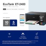 Epson EcoTank ET-2400 Wireless Color All-in-One Cartridge-Free Supertank Printer with Scan and Copy – Easy, Everyday Home Printing, Black - Image 5
