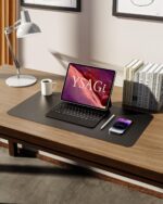 YSAGi Leather Desk Pad Protector, Office Desk Mat, Large Mouse Pad, Non-Slip PU Leather Desk Blotter, Laptop Desk Pad, Waterproof Desk Writing Pad for Office and Home (Black, 23.6" x 13.8") - Image 6