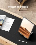 YSAGi Leather Desk Pad Protector, Office Desk Mat, Large Mouse Pad, Non-Slip PU Leather Desk Blotter, Laptop Desk Pad, Waterproof Desk Writing Pad for Office and Home (Black, 23.6" x 13.8") - Image 8
