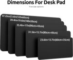 YSAGi Leather Desk Pad Protector, Office Desk Mat, Large Mouse Pad, Non-Slip PU Leather Desk Blotter, Laptop Desk Pad, Waterproof Desk Writing Pad for Office and Home (Black, 23.6" x 13.8") - Image 9