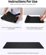 YSAGi Leather Desk Pad Protector, Office Desk Mat, Large Mouse Pad, Non-Slip PU Leather Desk Blotter, Laptop Desk Pad, Waterproof Desk Writing Pad for Office and Home (Black, 23.6" x 13.8") - Image 10
