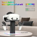 Charging Dock for Meta Quest 3S/Quest 3/Quest 2 Accessories,Quest 3S Charging Dock Adjustable Quick Charging Stand, Bottom LED Light & Non-Slip Mat - Image 4