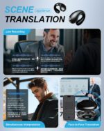 AI Translation Earbuds Real Time - 144 Languages & Accents Audifonos Traductores Inglés Español, 3 in 1 Wireless Language Device Translator Earbuds for Business Learning Travel,Classic Black - Image 7