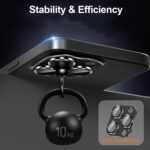 for iPhone 16 Pro/iPhone 16 Pro Max Camera Lens Protector, [Military Grade Shatterproof] [Strong Adsorption] Metal Aluminum Alloy Tempered Glass Screen Protector(Black Titanium) - Image 6