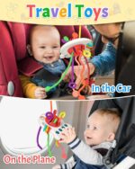 Yetonamr Baby Sensory Montessori Toys for 6-12-18 Months, Pull String Silicone Teething Toy, Toddler Birthday Gift Travel Toy for 1 2 Year Old Boy Girl Infant 8 9 10 Months Old - Image 4