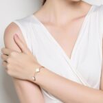 double sided 18K Gold Plated Clover Bracelet for Women, Dupe Four Leaf Flower Lucky Chain Bangle, Cute Jewelry Gift for Her Mom Wife Daughter Birthday - Image 7