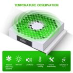 G-STORY Cooling Fan for Xbox Series S with Automatic Fan Speed Adjustable by Temperature, LED Display, High Performance Cooling, Low Noise, 3 Speed 1500/1750/2000RPM (140MM) with RGB LED (White) - Image 4