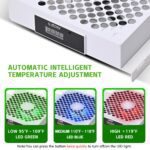 G-STORY Cooling Fan for Xbox Series S with Automatic Fan Speed Adjustable by Temperature, LED Display, High Performance Cooling, Low Noise, 3 Speed 1500/1750/2000RPM (140MM) with RGB LED (White) - Image 5