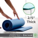 Gaiam Essentials Thick Yoga Mat Fitness & Exercise Mat with Easy-Cinch Yoga Mat Carrier Strap, 72"L x 24"W x 2/5 Inch Thick - Image 4