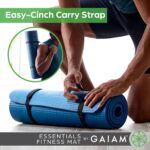 Gaiam Essentials Thick Yoga Mat Fitness & Exercise Mat with Easy-Cinch Yoga Mat Carrier Strap, 72"L x 24"W x 2/5 Inch Thick - Image 5