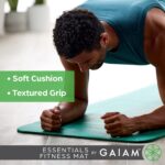 Gaiam Essentials Thick Yoga Mat Fitness & Exercise Mat with Easy-Cinch Yoga Mat Carrier Strap, 72"L x 24"W x 2/5 Inch Thick - Image 6
