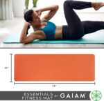 Gaiam Essentials Thick Yoga Mat Fitness & Exercise Mat with Easy-Cinch Yoga Mat Carrier Strap, 72"L x 24"W x 2/5 Inch Thick - Image 7