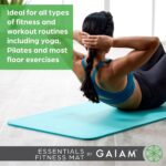Gaiam Essentials Thick Yoga Mat Fitness & Exercise Mat with Easy-Cinch Yoga Mat Carrier Strap, 72"L x 24"W x 2/5 Inch Thick - Image 8