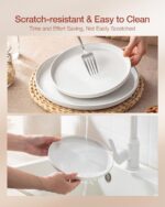 Famiware Milkyway Plates and Bowls Set, 12 Pieces Dinnerware Sets, Dishes Set for 4, White - Image 7