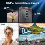 DOOGEE Blade10 Pro(2025) Android 15 Rugged Phone,10.7mm Ultra-Thin,30GB+256GB/TF 2TB,6.56”HD+90Hz Rugged Smartphone,5150mAh,50MP+8MP Camera,NFC/Widevine L1/Face ID/IP68/IP69K/3 Card Slot(Silver) - Image 7